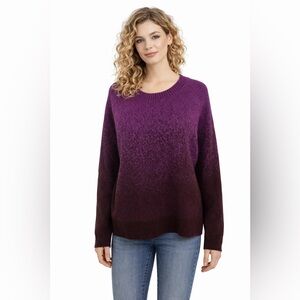 Athleta Womens Wool Blend Hawthorn Textured Jacquard Crew Sweater Size Large